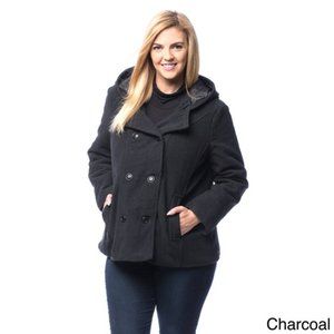 Excelled Womens Faux Wool Hooded Jacket ~~Very Warm~~